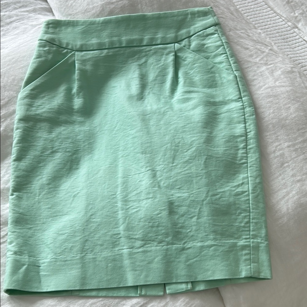 J. Crew Factory Mint Green Pencil Skirt